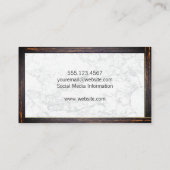 Dog House | Carte de visite frontalier du bois (Dos)