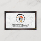 Dog House | Carte de visite frontalier du bois (Devant)