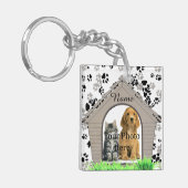Dog House Custom Memorial Sleutelhanger (Voorkant Links)
