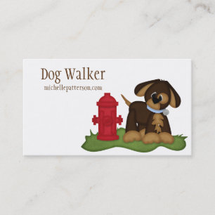 Dog & Hydrant Dog Walker Pet Sitter Visitekaartjes