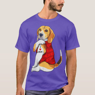 Dog I Love Mam Tattoo Beagle Hondenliefhebber Wome T-shirt