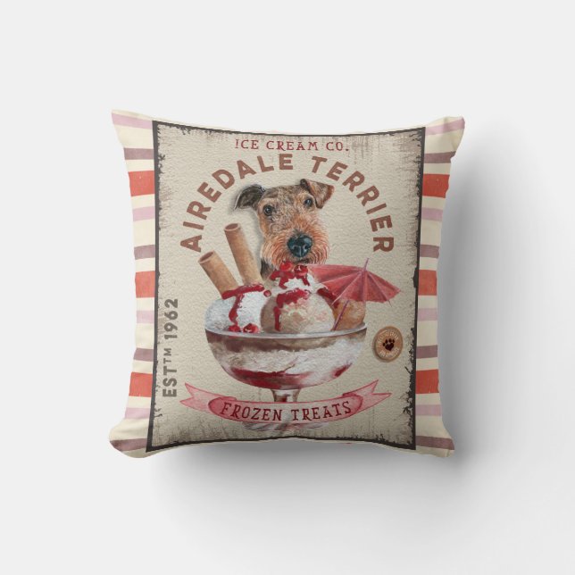Dog Ice-crème Kussen (Voorkant)