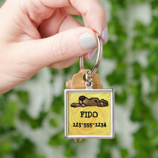 Dog ID Label Sleutelhanger (Hand)