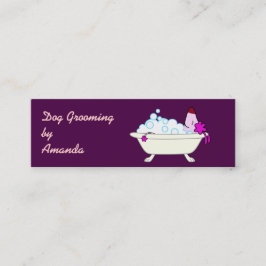 Dog in Bathtub - Pet Groomer Mini Visitekaartje
