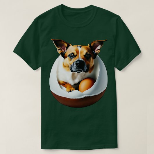 Dog in de eierschonnij 1 t-shirt (Design voorkant)