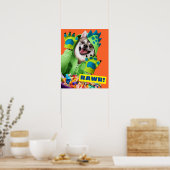 Dog in Dinosaur Costume Poster (Keuken)
