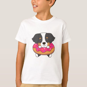 Dog in Donat Bernese Mountain Dog roze Donuts T-shirt