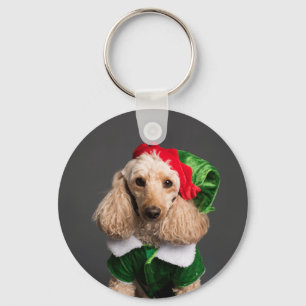 Dog in Elf Costume Sleutelhanger