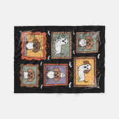 Dog In Ghost Costume Funny Halloween Puppy Lover Fleece Deken (Voorkant (Horizontaal))