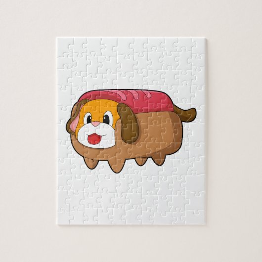 Dog in Hotdog Legpuzzel (Verticaal)