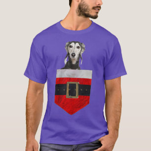Dog in je Pocket Santa Saluki T-shirt