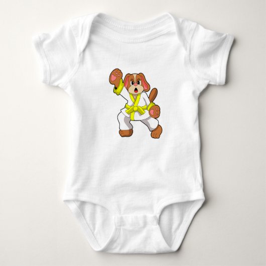 Dog in Karate Martial arts Romper (Voorkant)