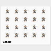 Dog in Ninja Costume Ronde Sticker (Vel)