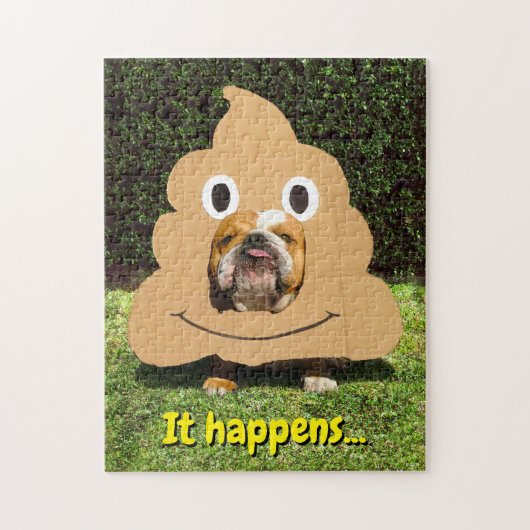 Dog in Poop Emoji Costume Legpuzzel (Verticaal)