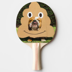 Dog in Poop Emoji Costume Tafeltennisbatje