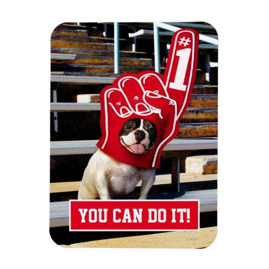 Dog in schuimhand magneet (Verticaal)