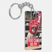 Dog in schuimhand sleutelhanger (Voorkant Links)