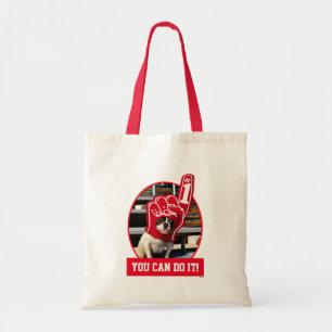 Dog in schuimhand tote bag