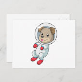 Dog in Space in Suit Briefkaart (Voorkant / Achterkant)