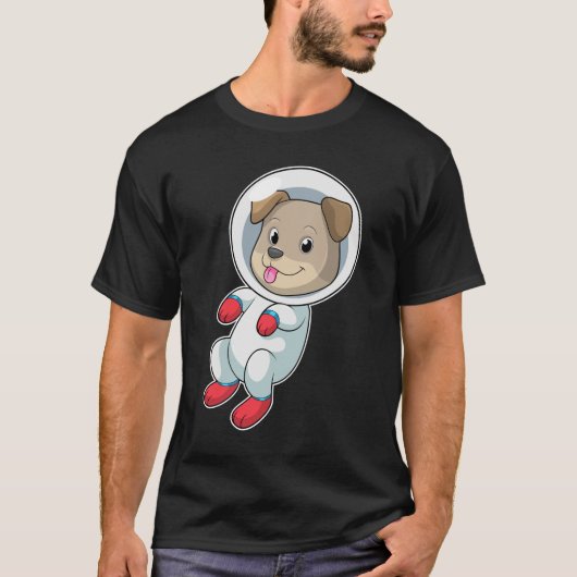 Dog in Space in Suit T-shirt (Voorkant)