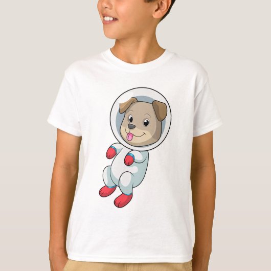Dog in Space in Suit T-shirt (Voorkant)