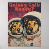 Dog in Space Print Soviet Space Poster Belka (Devant)