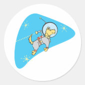 Dog in Space Stickers (Voorkant)