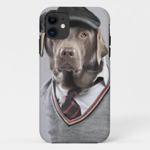 Dog in sweater en pet iPhone 11 hoesje