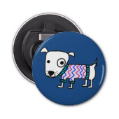 Dog in Sweater, flesopener Button Flesopener (Voorkant)