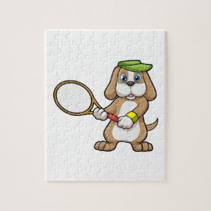 Dog in Tennis met Tennis racket & Pet Legpuzzel