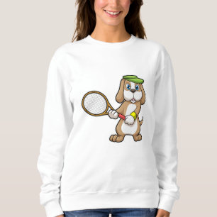 Dog in Tennis met Tennis racket & Pet Trui