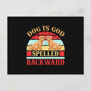 Dog is God spelled backward Briefkaart