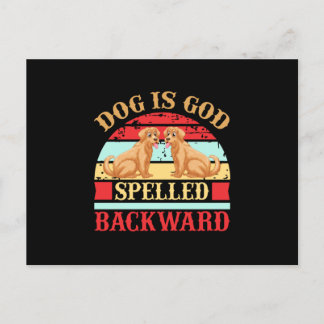 Dog is God spelled backward Briefkaart