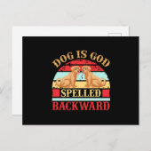 Dog is God spelled backward Briefkaart (Voorkant / Achterkant)