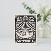 Dog is mijn co-piraat briefkaart (Staand voorkant)