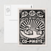 Dog is mijn co-piraat briefkaart (Voorkant / Achterkant)