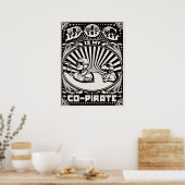 Dog is mijn co-piraat poster (Keuken)