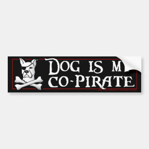 Dog is Mijn co-Pirate bumpersticker