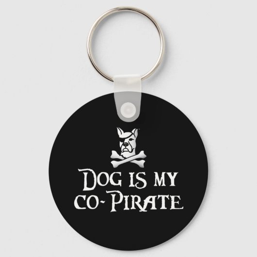 Dog is mijn Co-Pirate Sleutelhanger (Voorkant)