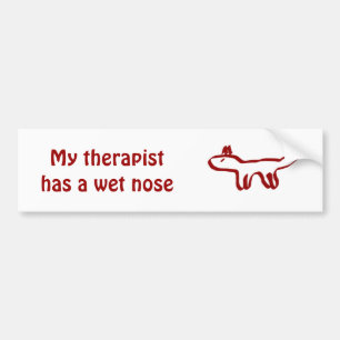 Dog is mijn therapeut bumpersticker