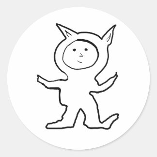 Dog Jammies-Kind Ronde Sticker