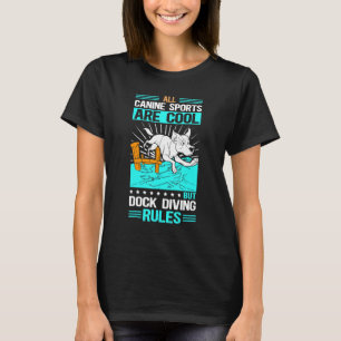 Dog Jumping Dock Diving 2 T-shirt