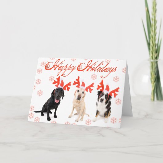 Dog-kerstkaart Feestdagen Kaart (Voorkant)