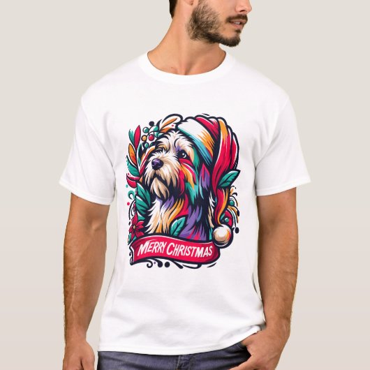 Dog Kerstmis T-shirt (Voorkant)