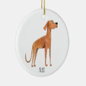 Dog Kerstversiering Keramisch Ornament (Rechts)