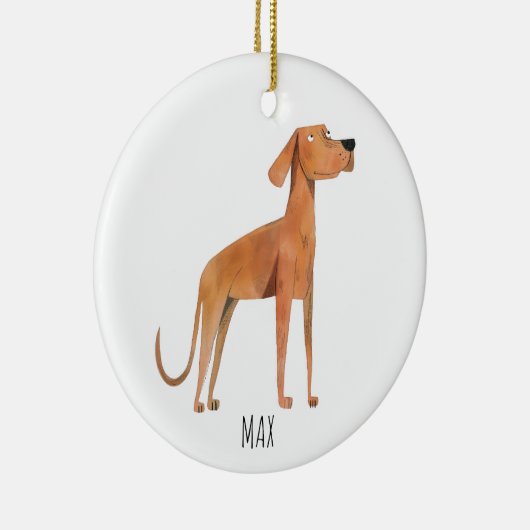 Dog Kerstversiering Keramisch Ornament (Rechts)