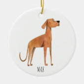Dog Kerstversiering Keramisch Ornament (Voorkant)