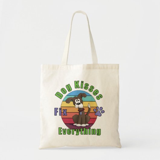 Dog Kisses Fix Everything Tote Bag (Voorkant)