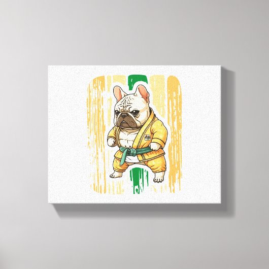 Dog Knows Karate Canvas Afdruk (Voorkant)