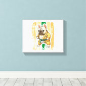 Dog Knows Karate Canvas Afdruk (Insitu (Houten vloer))